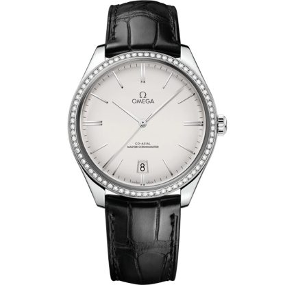 Omega De Ville Trésor 40 mm, stalowy na skórzanym pasku 435.18.40.21.02.001