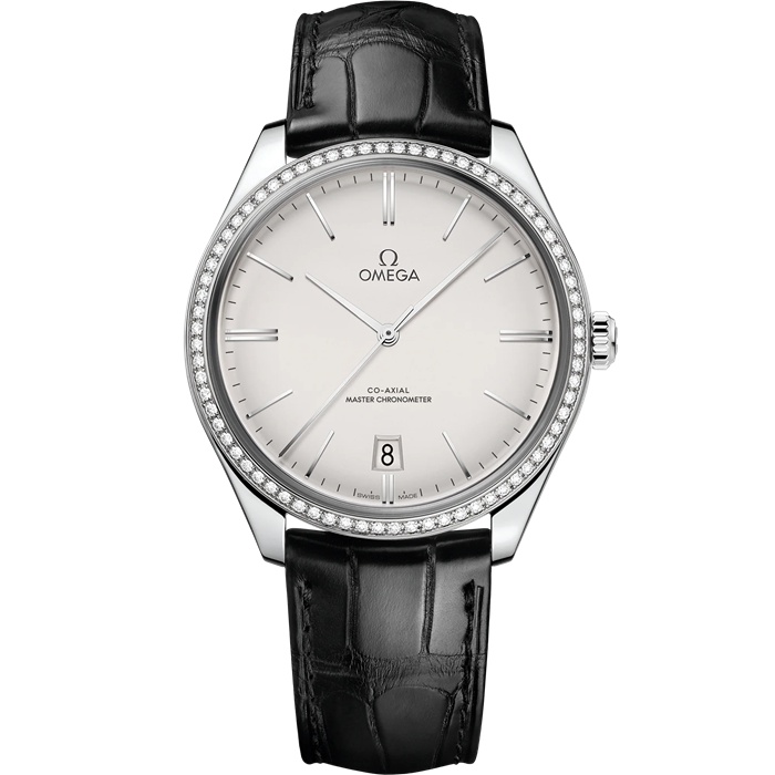 Omega De Ville Trésor 40 mm, stalowy na skórzanym pasku 435.18.40.21.02.001