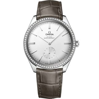 Omega De Ville Trésor 40 mm, stalowy na skórzanym pasku 435.18.40.21.02.002