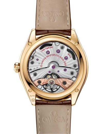Omega De Ville Trésor 40 mm, żółte złoto na skórzanym pasku 435.53.40.21.09.001 - obrazek 2