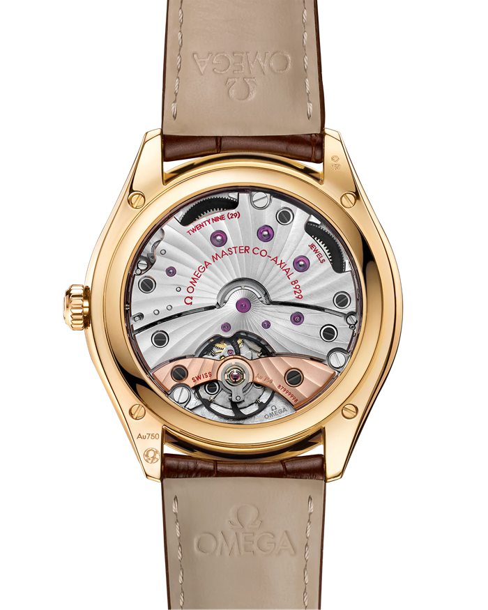 Omega De Ville Trésor 40 mm, żółte złoto na skórzanym pasku 435.53.40.21.09.001 - obrazek 2