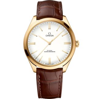 Omega De Ville Trésor 40 mm, żółte złoto na skórzanym pasku 435.53.40.21.09.001