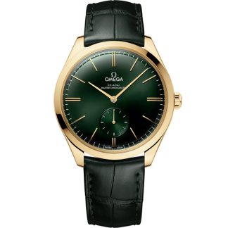 Omega De Ville Trésor 40 mm, żółte złoto na skórzanym pasku 435.53.40.21.10.001