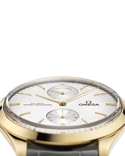 Omega De Ville Trésor 40 mm, żółte złoto na skórzanym pasku 435.53.40.22.02.001 - obrazek 3