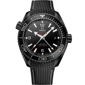 Omega Deep Black Seamaster Planet Ocean 600M 45,5 mm, czarna ceramika na gumowym pasku 215.92.46.22.01.001