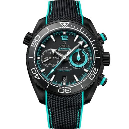 Omega ETNZ Deep Black Seamaster Planet Ocean 600M 45,5 mm, czarna ceramika na gumowym pasku 215.92.46.51.01.003