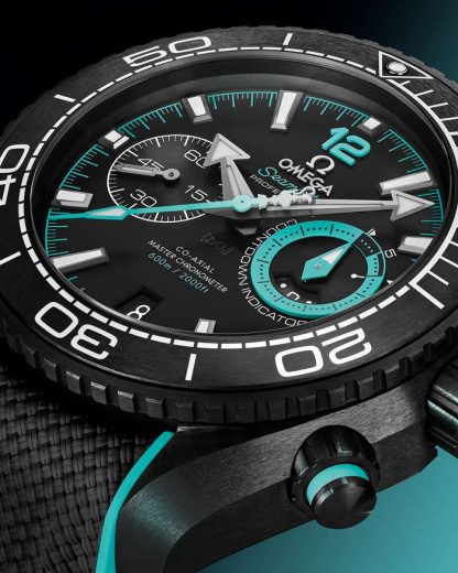 Omega ETNZ Deep Black Seamaster Planet Ocean 600M 45,5 mm, czarna ceramika na gumowym pasku 215.92.46.51.01.003 - obrazek 4