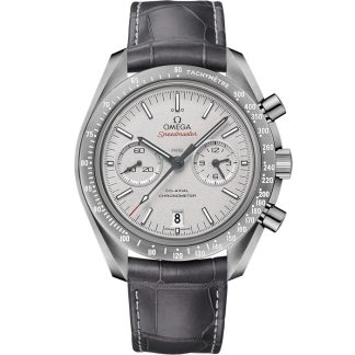 Omega Grey Side of the Moon Speedmaster Dark Side of the Moon 44,25 mm, szara ceramika na skórzanym pasku ze składanym zapięciem 311.93.44.51.99.002