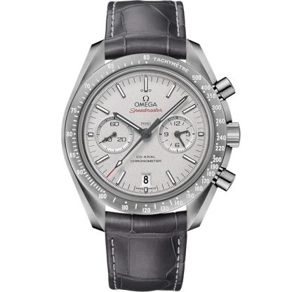 Omega Grey Side of the Moon Speedmaster Dark Side of the Moon 44,25 mm, szara ceramika na skórzanym pasku ze składanym zapięciem 311.93.44.51.99.002