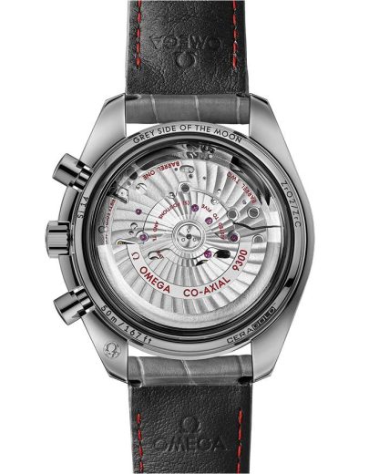 Omega Meteorite Speedmaster Dark Side of the Moon 44.25 mm, szara ceramika na skórzanym pasku ze składanym zapięciem 311.63.44.51.99.001 - obrazek 2