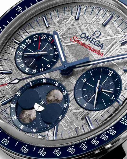 Omega Meteorite Speedmaster Moonphase 43 mm, stal na stali 304.30.43.52.06.001 - obrazek 4