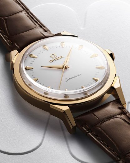 Omega Milano Cortina 2026 New Seamaster 37 mm 37 mm, złoto Moonshine ™ na aligatorze 522.53.37.20.04.001 - obrazek 5