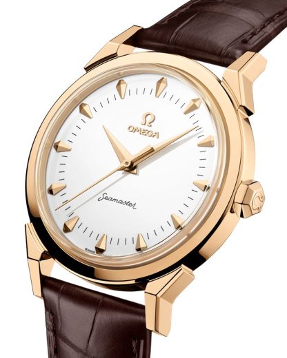 Omega Milano Cortina 2026 New Seamaster 37 mm 37 mm, złoto Moonshine ™ na aligatorze 522.53.37.20.04.001 - obrazek 3