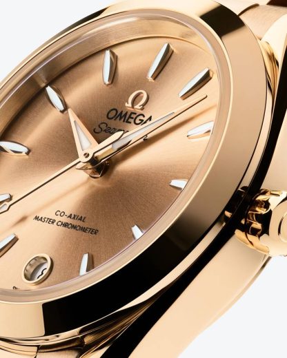 Omega New Seamaster Aqua Terra 150M 30 mm, złoto Moonshine™ na złocie Moonshine™ 220.50.30.20.08.001 - obrazek 3