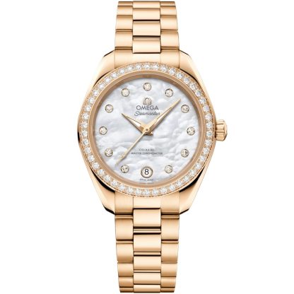 Omega New Seamaster Aqua Terra 150M 30 mm, złoto Moonshine™ na złocie Moonshine™ 220.55.30.20.55.001