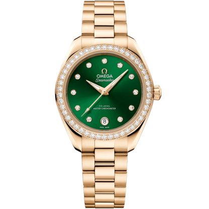Omega New Seamaster Aqua Terra 150M 30 mm, złoto Moonshine™ na złocie Moonshine™ 220.55.30.20.60.001