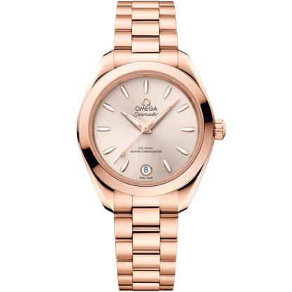 Omega New Seamaster Aqua Terra 150M 30 mm, złoto Sedna™ na złocie Sedna™ 220.50.30.20.09.001