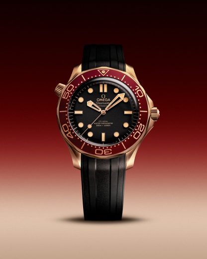 Omega New Seamaster Diver 300M 42 mm, brązowe złoto na gumowym pasku 210.92.42.20.01.003 - obrazek 5
