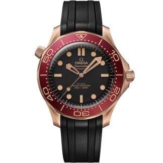 Omega New Seamaster Diver 300M 42 mm, brązowe złoto na gumowym pasku 210.92.42.20.01.003