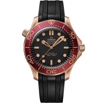 Omega New Seamaster Diver 300M 42 mm, brązowe złoto na gumowym pasku 210.92.42.20.01.003