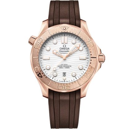 Omega New Seamaster Diver 300M 42 mm, złoto Sedna™ na gumowym pasku 210.52.42.20.04.001