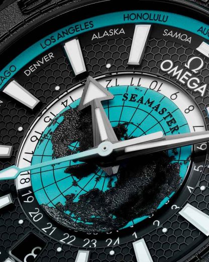 Omega New Seamaster Planet Ocean 600M 45,5 mm, czarna ceramika na gumowym pasku 215.92.46.22.01.006 - obrazek 3