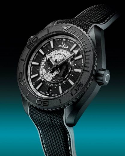 Omega New Seamaster Planet Ocean 600M 45,5 mm, czarna ceramika na gumowym pasku 215.92.46.22.01.007 - obrazek 4