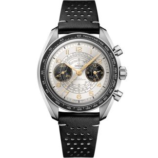 Omega Paris 2024 Speedmaster Chronoscope 43 mm, stalowy na skórzanym pasku 522.32.43.51.02.001