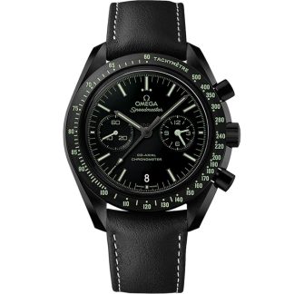 Omega Pitch Black Speedmaster Dark Side of the Moon 44.25 mm, czarna ceramika na skórzanym pasku 311.92.44.51.01.004