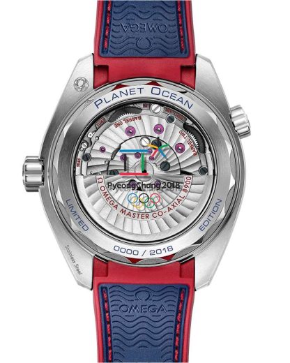 Omega Pyeongchang 2018 Limited Edition Seamaster Planet Ocean 600M 43,5 mm, stal na gumowym pasku 522.32.44.21.03.001 - obrazek 2