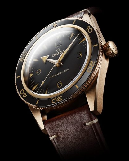 Omega Seamaster 300 41 mm, brązowe złoto na skórzanym pasku 234.92.41.21.10.001 - obrazek 3