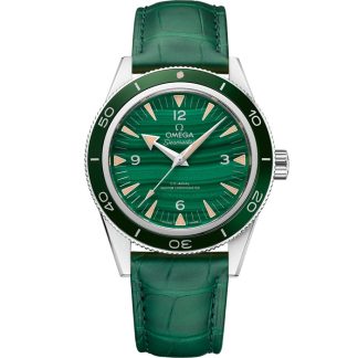 Omega Seamaster 300 41 mm, platyna na skórzanym pasku 234.93.41.21.99.001