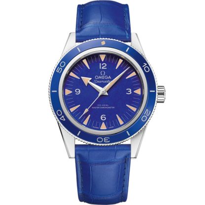 Omega Seamaster 300 41 mm, platyna na skórzanym pasku 234.93.41.21.99.002