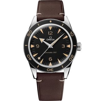 Omega Seamaster 300 41 mm, stalowy na skórzanym pasku 234.32.41.21.01.001