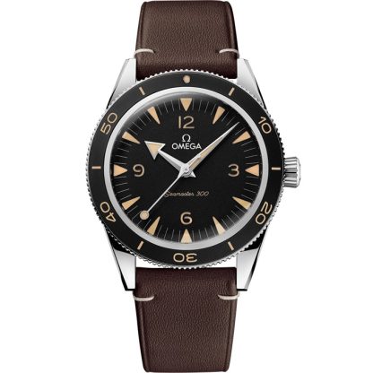 Omega Seamaster 300 41 mm, stalowy na skórzanym pasku 234.32.41.21.01.001