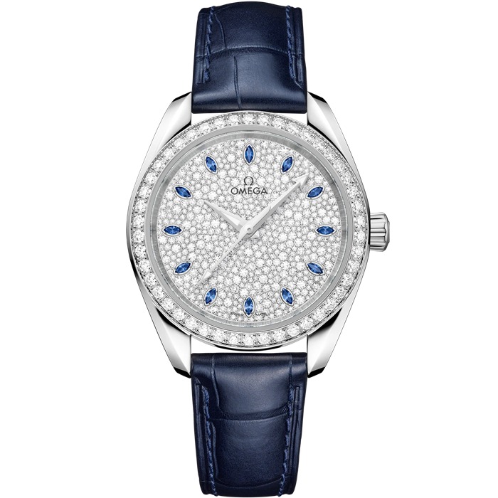 Omega Seamaster Aqua Terra 150M 34 mm, Canopus Gold™ na aligatorze 220.58.34.20.99.007