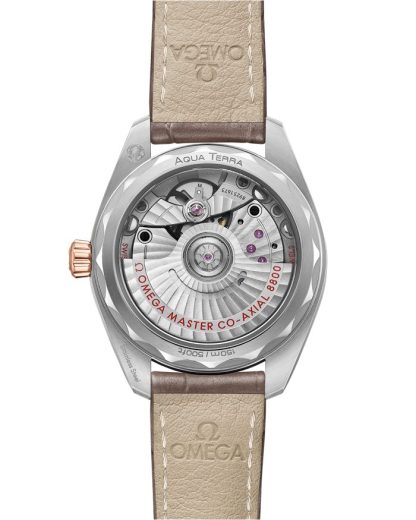 Omega Seamaster Aqua Terra 150M 34 mm, stal - złoto Sedna™ na skórzanym pasku 220.23.34.20.06.001 - obrazek 2
