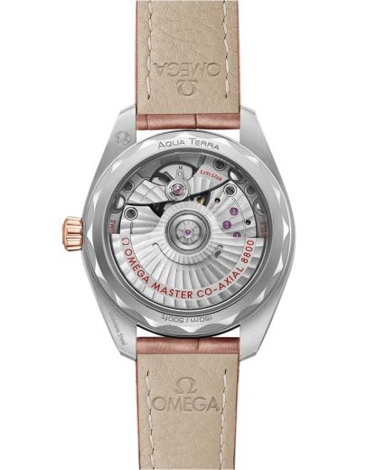 Omega Seamaster Aqua Terra 150M 34 mm, stal - złoto Sedna™ na skórzanym pasku 220.28.34.20.59.001 - obrazek 2
