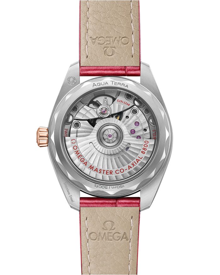 Omega Seamaster Aqua Terra 150M 34 mm, stal - złoto Sedna™ na skórzanym pasku 220.28.34.20.60.001 - obrazek 2