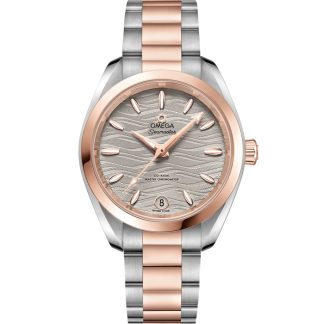 Omega Seamaster Aqua Terra 150M 34 mm, stal - złoto Sedna™ na stali - złoto Sedna™ 220.20.34.20.06.001