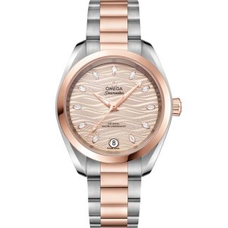 Omega Seamaster Aqua Terra 150M 34 mm, stal - złoto Sedna™ na stali - złoto Sedna™ 220.20.34.20.59.001