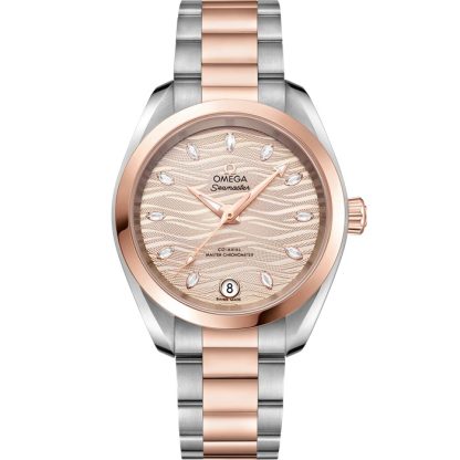 Omega Seamaster Aqua Terra 150M 34 mm, stal - złoto Sedna™ na stali - złoto Sedna™ 220.20.34.20.59.001
