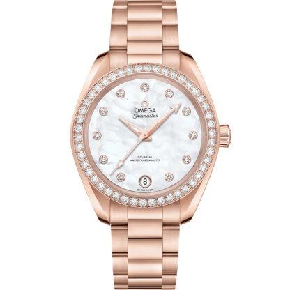 Omega Seamaster Aqua Terra 150M 34 mm, złoto Sedna™ na złocie Sedna™ 220.55.34.20.55.001
