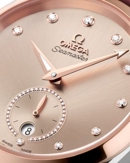 Omega Seamaster Aqua Terra 150M 38 mm, stal - złoto Sedna™ na skórzanym pasku 220.23.38.20.59.001 - obrazek 3