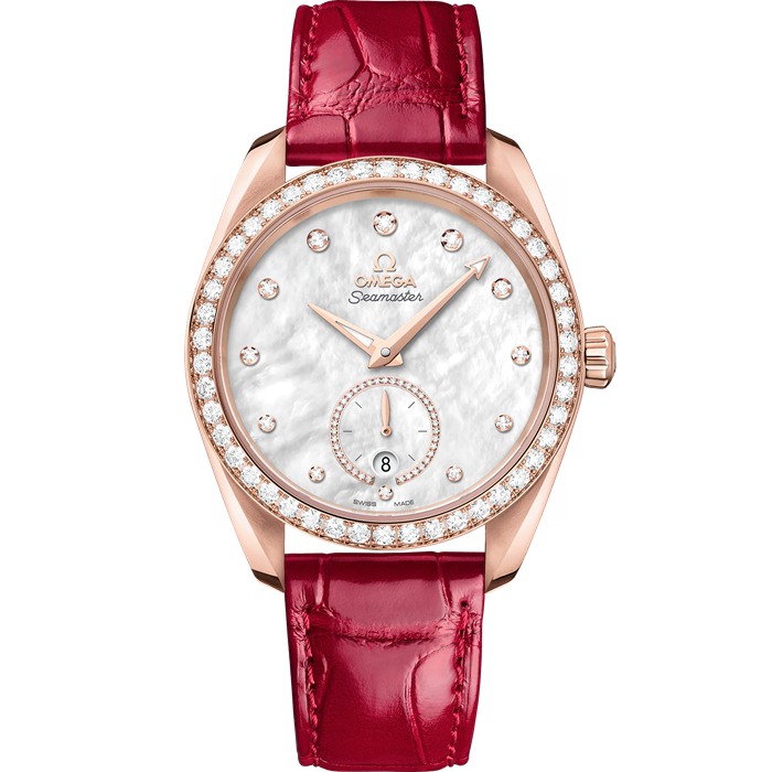 Omega Seamaster Aqua Terra 150M 38 mm, złoto Sedna™ na skórzanym pasku 220.58.38.20.55.002