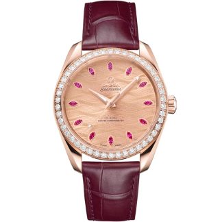 Omega Seamaster Aqua Terra 150M 38 mm, złoto Sedna™ na skórzanym pasku 220.58.38.20.99.007