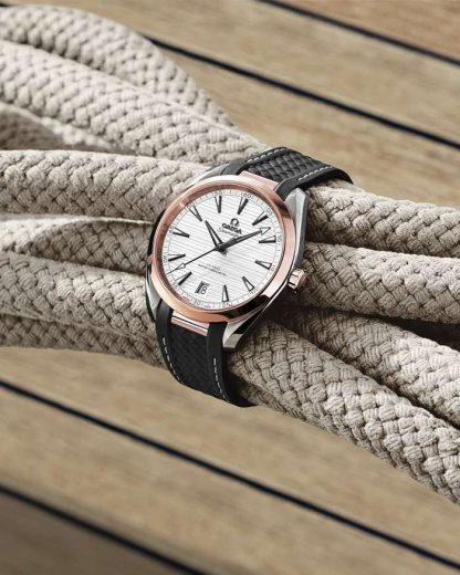 Omega Seamaster Aqua Terra 150M 41 mm, stal - złoto Sedna™ na gumowym pasku 220.22.41.21.02.001 - obrazek 5