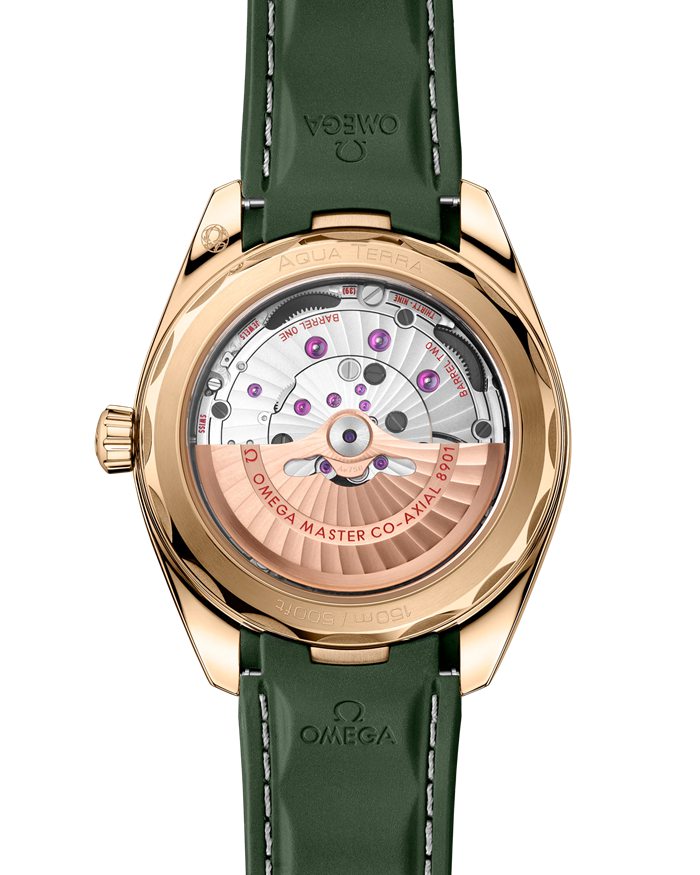 Omega Seamaster Aqua Terra 150M 41 mm, złoto Moonshine™ na gumowym pasku 220.52.41.21.10.001 - obrazek 2