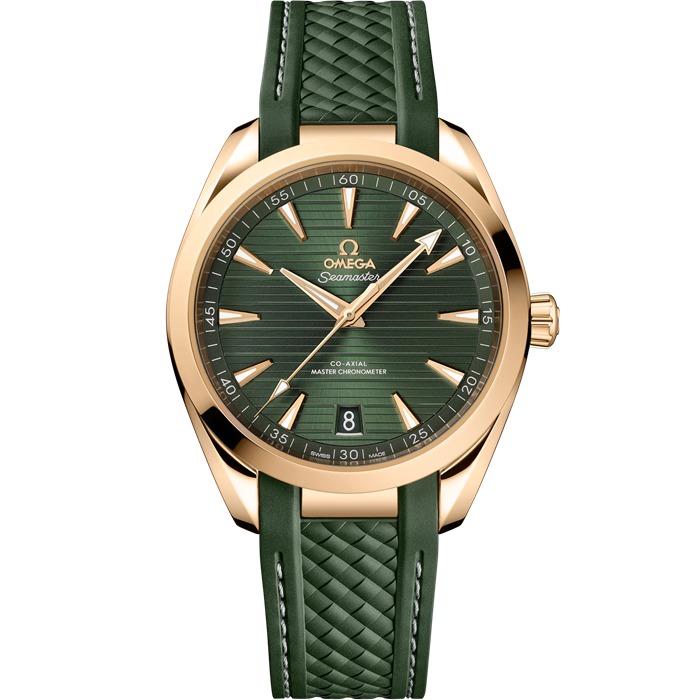 Omega Seamaster Aqua Terra 150M 41 mm, złoto Moonshine™ na gumowym pasku 220.52.41.21.10.001