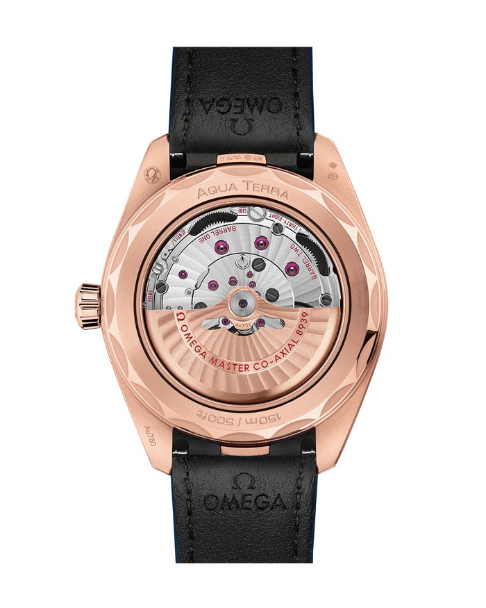Omega Seamaster Aqua Terra 150M 43 mm, złoto Sedna™ na skórzanym pasku 220.53.43.22.02.001 - obrazek 2